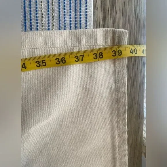 KHAITE Aiden Jean Womens Size 31 Ivory Rigid Pockets High Waist Cotton NWT - Picture 15 of 16